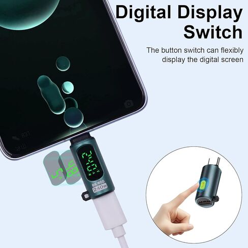 Poyiccot USB C Extender 80Gbps, 240W USB Type C Extension Adapter to Switch LED Digital Dispaly, 8K@60Hz USB C Male to Female Adapter for Thunderbolt 5/4, MacBook, iMac, 2Pack in Black in Saudi Arabia