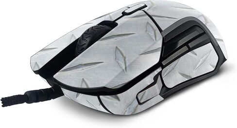 MightySkins Skin Compatible with SteelSeries Rival 5 Gaming Mouse - Diamond Plate | Protective, Durable, and Unique Vinyl Decal wrap Cover | Easy to Apply, Remove, and Change Styles | Made in The USA in Saudi Arabia