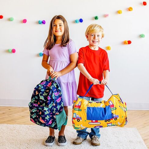 Wildkin 16-Inch Kids Backpack for Boys & Girls, Perfect for Elementary School Backpack, Features Padded Back & Adjustable Strap, Ideal Size for School & Travel Backpacks (Transportation) in Kuwait