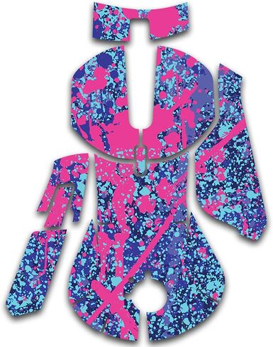 MightySkins Skin Compatible with SteelSeries Rival 5 Gaming Mouse - Vibrant Splatter | Protective, Durable, and Unique Vinyl Decal wrap Cover | Easy to Apply and Change Styles | Made in The USA in Saudi Arabia