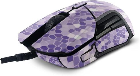 MightySkins Skin Compatible with SteelSeries Rival 5 Gaming Mouse - Stained Glass | Protective, Durable, and Unique Vinyl Decal wrap Cover | Easy to Apply, Remove, and Change Styles | Made in The USA in Saudi Arabia