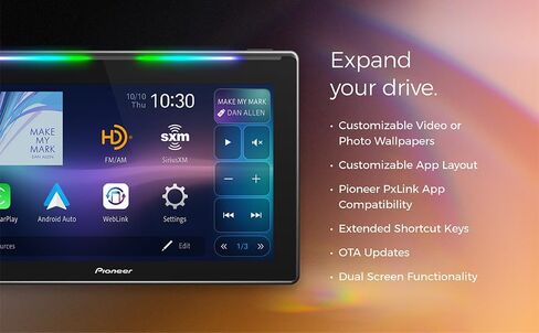 Pioneer DMH-WT6000NEX 10.1 "جهاز استقبال DIN الرقمي متعدد الوسائط مع بلوتوث (تم تجديده معتمد) in Saudi Arabia