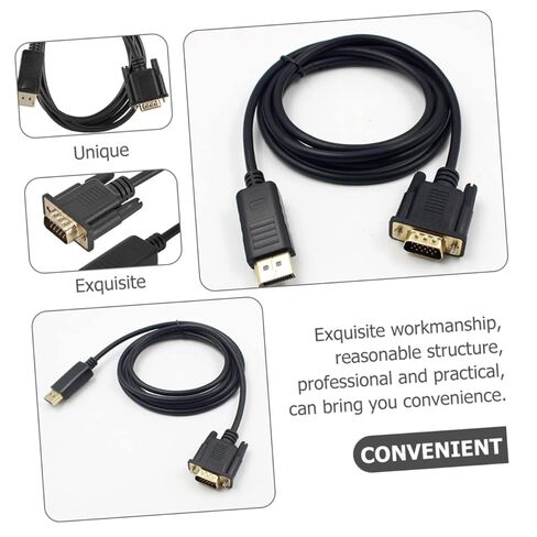 1.8m DisplayPort to VGA Cable Male to Male Adapter for Operations and Projects محول الفيديو المحمول المتوافقة in Kuwait