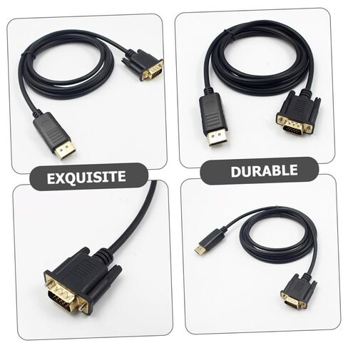 1.8m DisplayPort to VGA Cable Male to Male Adapter for Operations and Projects محول الفيديو المحمول المتوافقة in Kuwait