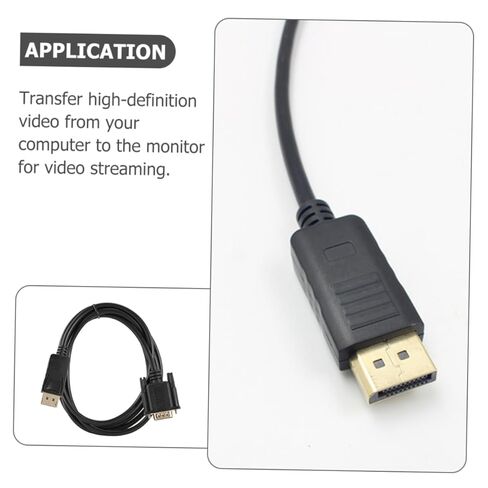 1.8m DisplayPort to VGA Cable Male to Male Adapter for Operations and Projects محول الفيديو المحمول المتوافقة in Kuwait