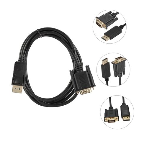 1.8m DisplayPort to VGA Cable Male to Male Adapter for Operations and Projects محول الفيديو المحمول المتوافقة in Kuwait