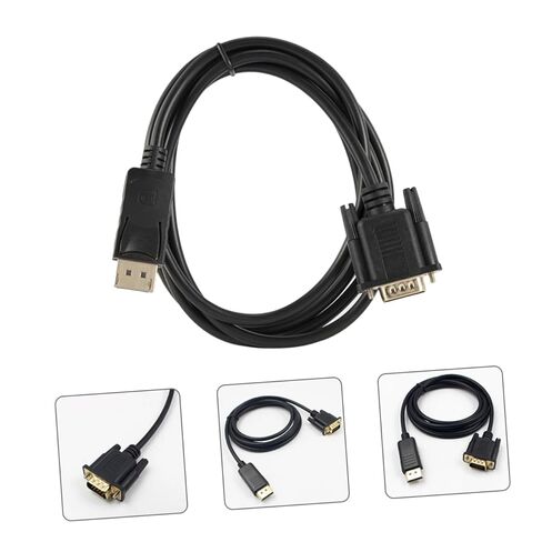 1.8m DisplayPort to VGA Cable Male to Male Adapter for Operations and Projects محول الفيديو المحمول المتوافقة in Kuwait
