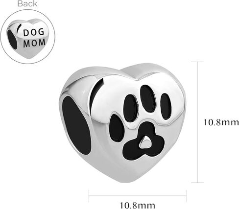 SBI Jewelry Women Girls Dog Mom Charms Compatible with Pandora Charm Bracelets Bead Pendant Mother Friends Sister Pet Puppy Paw Print Charm Personalized in Saudi Arabia