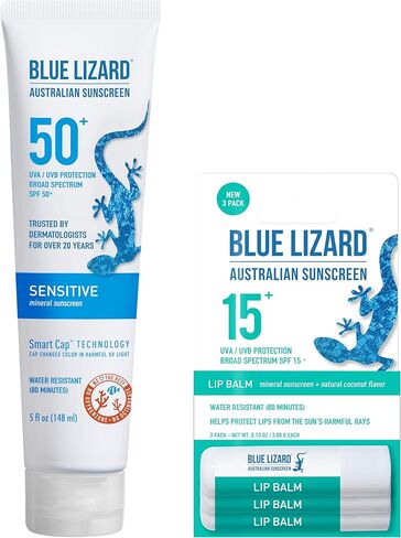 (260 مل) - واقي من أشعة الشمس يحتوي على عناصر معدنية للبشرة الحساسة من بلو ليزارد - بدون مواد كيميائية - حماية من الأشعة فوق البنفسجية فئة A والأشعة فوق البنفسجية فئة B، 260 مل in Kuwait