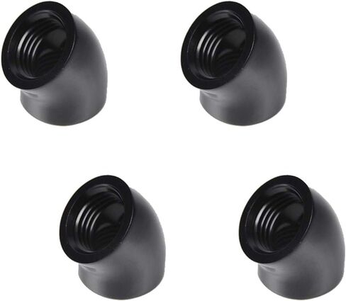 Barrow G1/4 "أنثى إلى موسع الإناث ، زاوية 45 درجة ، أسود ، 4 عبوات in Saudi Arabia