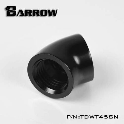 Barrow G1/4 "أنثى إلى موسع الإناث ، زاوية 45 درجة ، أسود ، 4 عبوات in Saudi Arabia