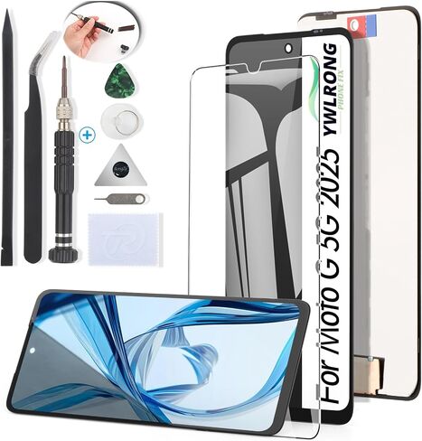 Ywlrong for Motorola Moto G 5G 2025 استبدال الشاشة لـ Moto G 5G 2025 XT2513-1 XT2513-2 XT2513V LCD Display Discloat Digitizer Assembly Assembly Adminiz in Saudi Arabia