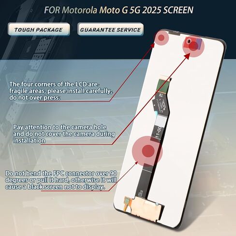 Ywlrong for Motorola Moto G 5G 2025 استبدال الشاشة لـ Moto G 5G 2025 XT2513-1 XT2513-2 XT2513V LCD Display Discloat Digitizer Assembly Assembly Adminiz in Saudi Arabia