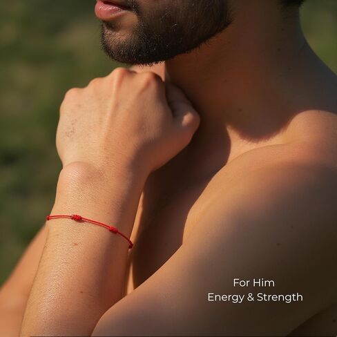 Magic Allure 7 Chakra bracelet Handmade Red Cord with crystal beads. Perfect for spiritual balance, healing and aligning energy. Yoga Gifts. Adjustable Cord for Adults, Women and Men. in Saudi Arabia