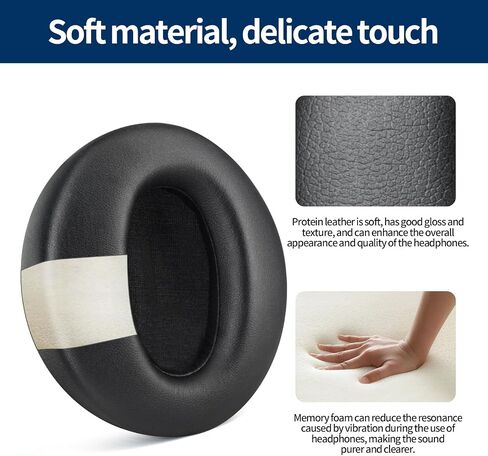 Headphones Replacement Ear Pads for Wyze Noise Cancelling Over Ear Headphones Ear Cushions Cover Repair Part (Black) in Saudi Arabia