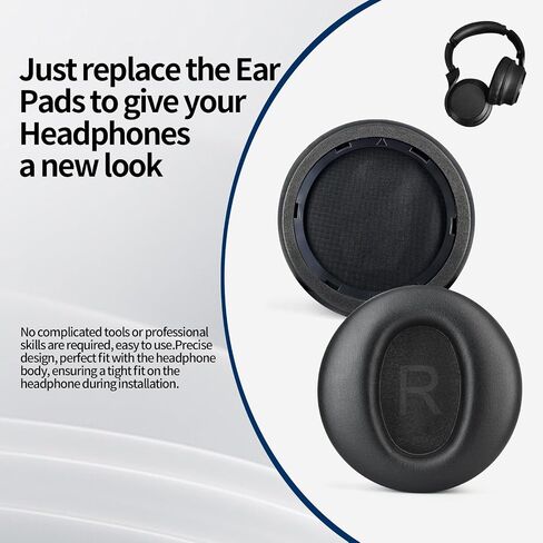 Headphones Replacement Ear Pads for Wyze Noise Cancelling Over Ear Headphones Ear Cushions Cover Repair Part (Black) in Saudi Arabia