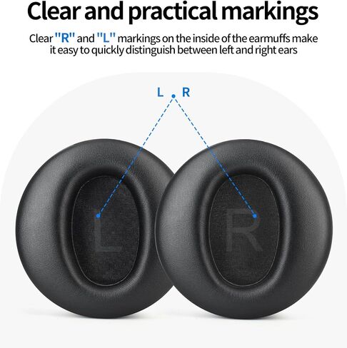 Headphones Replacement Ear Pads for Wyze Noise Cancelling Over Ear Headphones Ear Cushions Cover Repair Part (Black) in Saudi Arabia