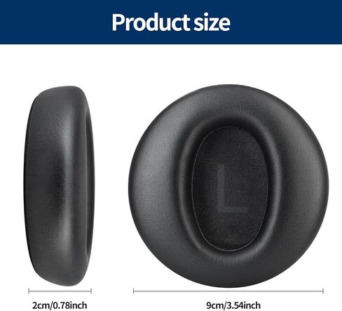 Headphones Replacement Ear Pads for Wyze Noise Cancelling Over Ear Headphones Ear Cushions Cover Repair Part (Black) in Saudi Arabia