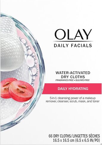 اولاي اقمشة تنظيف الوجه 4 في 1 من ديلي ديبلي كلين تعمل بالماء 33 قطعة (عبوة من 5 قطع) in Kuwait