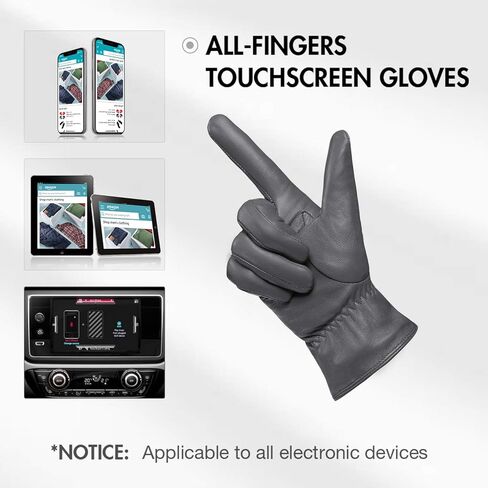 Air Curvey Winter Touch Screen Leather Gloves Womens Driving Glove Warm Lining in Kuwait