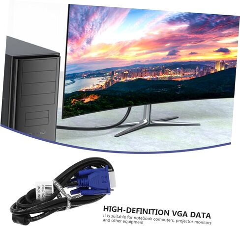 2PCS VGA إلى كابل VGA لرصد الكمبيوتر والجهاز الذكور للذكور كمبيوتر محمول متوافق مع الذكور عالي الدقة و HDTV in Saudi Arabia