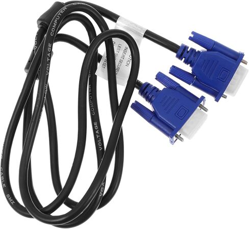 POPETPOP 2pcs VGA Data Cable for PC Projector and Monitor High Definition VGA Connector 6ft Length Compatible Computers and Projectors in Saudi Arabia