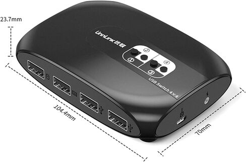 KVM Switch موزع USB 4 منفذ - مشاركة لوحة المفاتيح ، الماوس ، محرك أقراص USB وطابعة للتحكم السلس في أنظمة متعددة in Saudi Arabia