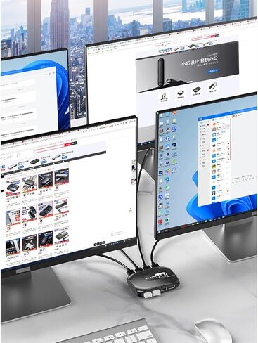 KVM Switch موزع USB 4 منفذ - مشاركة لوحة المفاتيح ، الماوس ، محرك أقراص USB وطابعة للتحكم السلس في أنظمة متعددة in Saudi Arabia