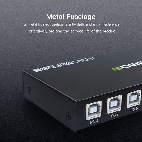 8 -Port USB Synchronizer - DNF Control Control Controller ، USB Keyboard and Mouse KVM Switch/Distributor for Gaming Studios ، Surveillance Surveillan in Kuwait