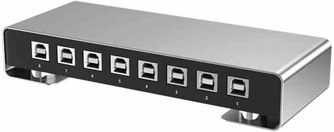 8 -port USB KVM Switch - لوحة المفاتيح المعدنية ومزامنة الماوس للألعاب والمكاتب والأمن وأورام مراقبة سوق الأوراق المالية - مشاركة USB متعددة الوظائف للحصول على الأداء الأمثل in Kuwait