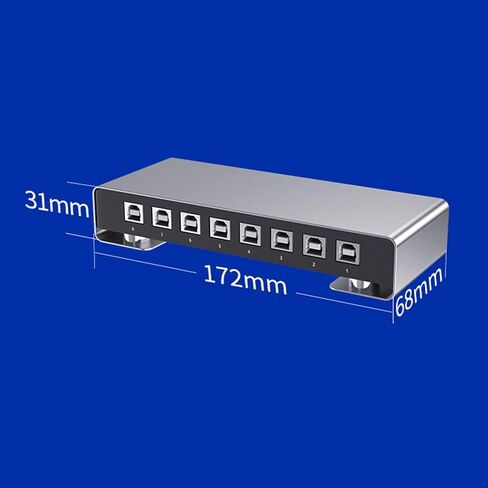 8 -port USB KVM Switch - لوحة المفاتيح المعدنية ومزامنة الماوس للألعاب والمكاتب والأمن وأورام مراقبة سوق الأوراق المالية - مشاركة USB متعددة الوظائف للحصول على الأداء الأمثل in Kuwait