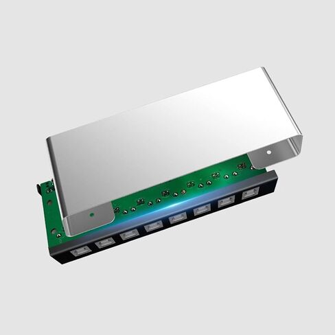 8 -port USB KVM Switch - لوحة المفاتيح المعدنية ومزامنة الماوس للألعاب والمكاتب والأمن وأورام مراقبة سوق الأوراق المالية - مشاركة USB متعددة الوظائف للحصول على الأداء الأمثل in Kuwait