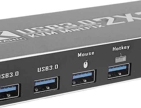 EBTOOLS 4K 60Hz Kvm Switcher, 2 in 2 Out USB 3.0, Dual Display, Sound Support, 2 Monitors 2 Computers, with Remote Control, 3.5 Mm Sound Jack Port, 4 Hd Multimedia Interface Sources in Saudi Arabia