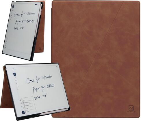 Case for Remarkable Paper Tablet 11.8" 2024 Released, Slim Lightweight Leather Book Folio Cover with Built-in Pen Holder (Gray) in Saudi Arabia