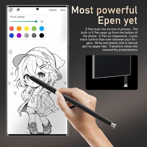 Echoamo C25 Ultra Unlocked Cell Phone, 5G Smartphone Android 14 Snapdragon 8 Gen 2 Octa-Core, 8GB+128GB UnlockPhone, 8000mAh Battery, 6.8" FHD+ 120Hz 80MP Camera, Dual SIM Phone/GPS/Face ID - Black in Kuwait