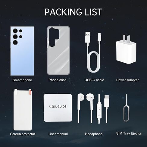 Echoamo C25 Ultra Unlocked Cell Phone, 5G Smartphone Android 14 Snapdragon 8 Gen 2 Octa-Core, 8GB+128GB UnlockPhone, 8000mAh Battery, 6.8" FHD+ 120Hz 80MP Camera, Dual SIM Phone/GPS/Face ID - Black in Kuwait