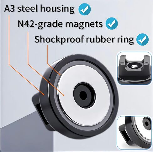 12Pcs Magnetic Cable Zip Tie Mounts with Duty Zip | Multipurpose Magnetic Cable Holder for Cable Management | Includes Adhesive Tabs for Non-metal Surfaces, Suitable for Walls, Tables and Cars in Saudi Arabia