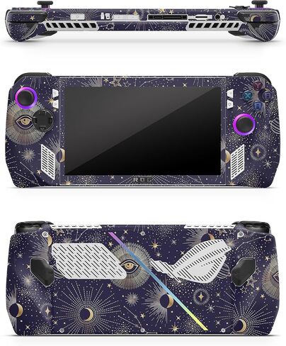 Zoomhitskins متوافق مع Asus Ally Rog X (2024) Skin ، Mymymy Gold Gold Tarot Tarot Sun Moon Consplicy Dark ، Dare 3M Vinyl Sticker ، مصنوع في الولايات المتحدة الأمريكية in Kuwait