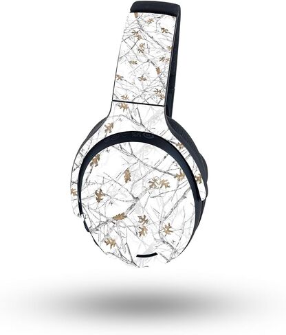 MightySkins Glossy Glitter Skin Compatible with Skullcandy Crusher ANC 2 - Conceal Snow | Protective, Durable High-Gloss Glitter Finish | Easy to Apply in Saudi Arabia