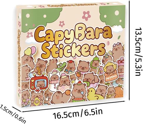 200 مساءً ملصقات Capybara مع صندوق هدايا ، وملصقات حيوانات كرتونية مقاومة للماء فينيل ملصقات ملصقات للكمبيوتر المحمول ، وزجاجات المياه ، لوح التزلج ، وكتاب ، وكتاب قصاصات Capybara شارات in Saudi Arabia