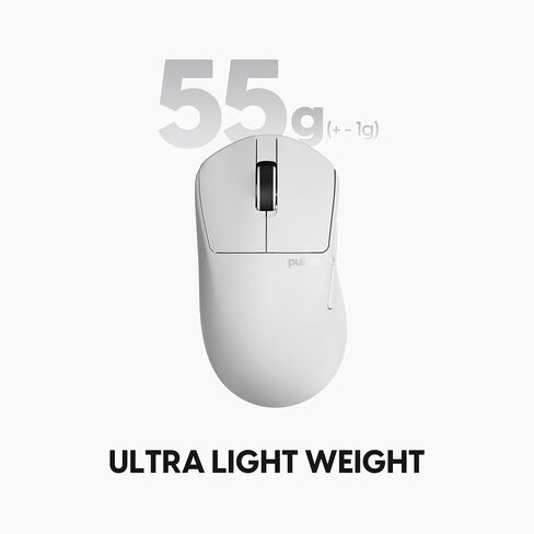 GUSRAR GEAMING GEARS X3 MOUSE WIRELECTY GAMING ، خفيفة الوزن للغاية (1.94 أوقية/55G) ، مريح هجين ، مفتاح بصري ، 32000 نقطة في البوصة ، 750 IPS ، مستشعر XS-1 ، 8K متوافق (متوسطة ، أسود) in Kuwait