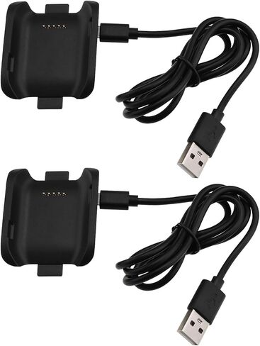 2 مجموعات من الشاحن الذكي مع كابل USB متوافق فقط مع Samsung Galaxy Gear SM-V700 Smart Watch Accessory Black 70cm in Saudi Arabia