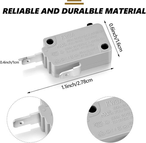 مفتاح باب ميكروويف KW3A ، مجموعات قطع غيار إصلاح فرن الميكروويف ، 16A 125/250V الباب ، DIOD in Saudi Arabia