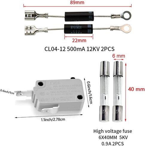 مفتاح باب ميكروويف KW3A ، مجموعات قطع غيار إصلاح فرن الميكروويف ، 16A 125/250V الباب ، DIOD in Saudi Arabia