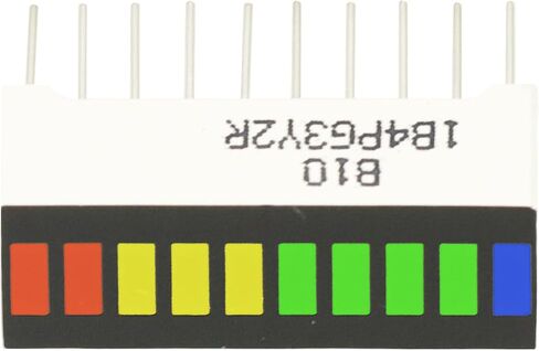 10pcs عرض LED 10 شريحة مصباح Bargraph Module Module Bar الرسم البياني Ultra Red Red Yellow Green Green Colors Multi-Color in Saudi Arabia