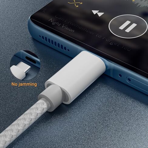 USB C to 3.5mm Audio Cable (6.6ft), Type C to 3.5mm Headphone Car Stereo Cord Compatible for iPhone 16/15 Pro Max, Samsung S24/S23, iPad Pro, Pixel 5/6, Car Stereo, Hi-Fi Sound, DAC Supported in Saudi Arabia