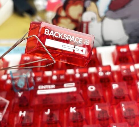 CyberTactile Transparent Keycaps,Crystal Ceramic Custom Key Cap Set 123 Keys,Cherry Profile Red Transparent Style for MX Mechanical Keyboards (60% 65% 75% 80% 100%) in Saudi Arabia
