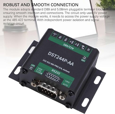 RS232 إلى RS485 RS422 محول المحول الصناعي المعزول المعزول مع واقي زيادة في التيار الزائد لنقل الإشارة المستقرة in Kuwait