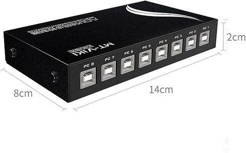 8-Port USB KVM Switch & Distributor - Gold DNF USB Keyboard & Mouse Synchronizer for Gaming Studios, Surveillance, Stock Market, and Office Use in Saudi Arabia