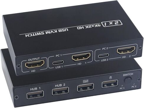 المقابس وتشغيل 2port HDTV Switcher مع HDCP 1.4 محاور USB لمضيفي الشاشة مشاركة لوحات المفاتيح KVM Switcher in Kuwait